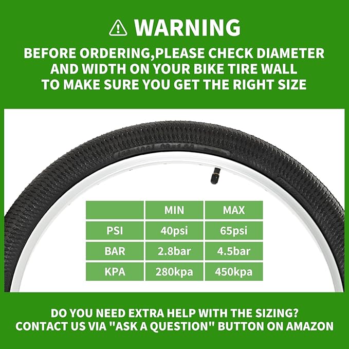 2-Pack Mountain Bike Tires & Inner Tubes Set 20X 1.75-2.125 Folding Puncture-Resistant Replacement Tires with Pair 1.75-2.125 Inner Tubes & Tire Levers for MTB Off-Road Bikes