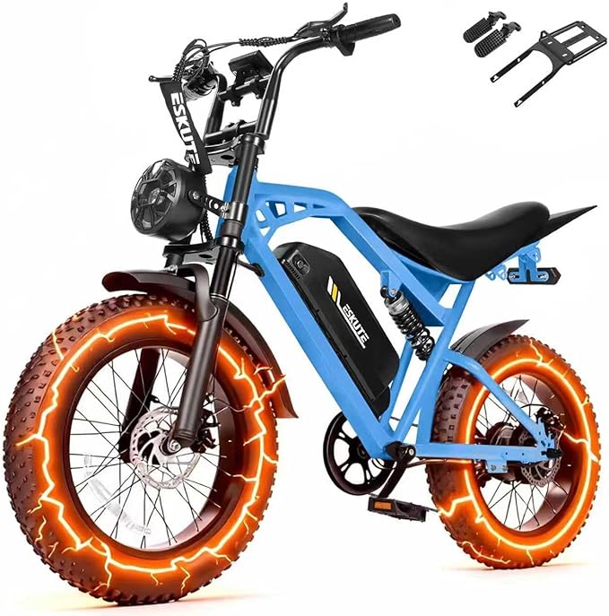 V100/V200 1500W Peak Electric Bike for Adults, 28MPH 48V13&20.8 Ah Removable Battery, 16/20"x4.0" Fat Tire, 7-Speed E-Bike with Dual Suspension – Commuter Ebike for Men & Women