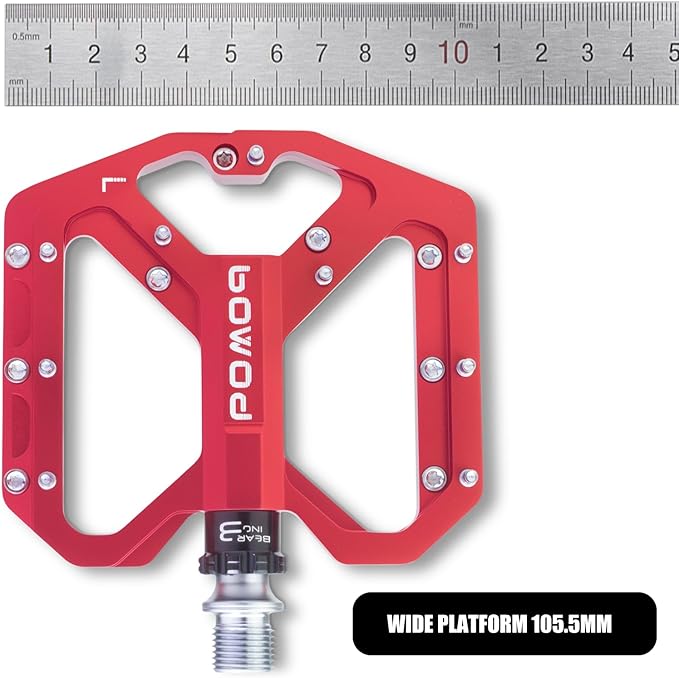 Bike Pedals 9/16" Lightweight Non-Slip Bicycle Platform Pedals - Fits Most Adult Bikes & Mountain Bikes &MTB, Road Bikes and Slip-Resistant Design
