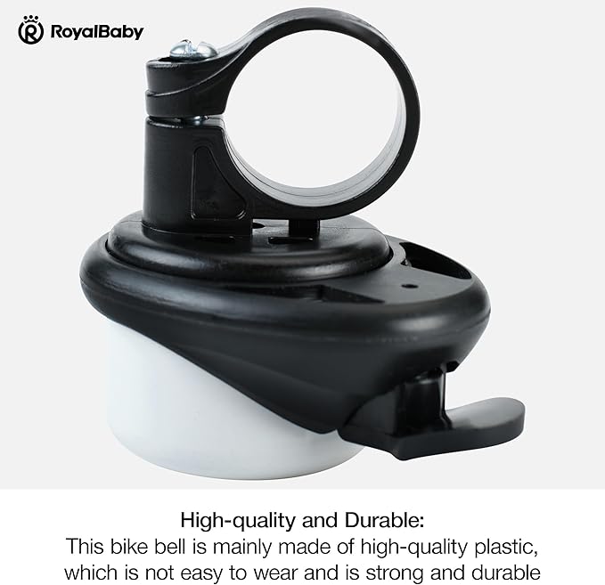 RoyalBaby Kids Bike Bell, Bicycle Accessories for Boys and Girls, Easy Installation, Black & Pink