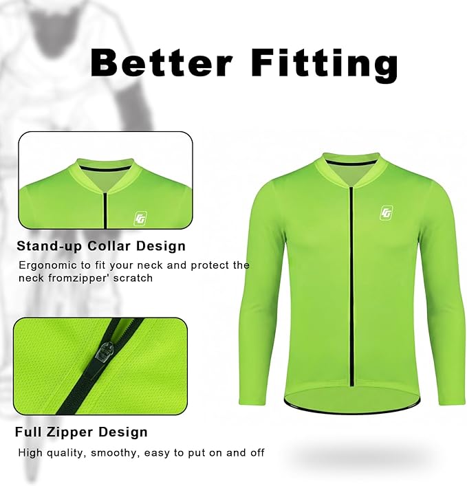 Cycling Jersey Men Bicycle Shirt Short and Long Sleeve MTB Road Biking Jersey with Pockets