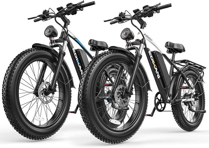 EDIKANI 26" Electric Bike for Adults, Peak 1500W 34MPH Fast E Bike for Men, 100 Miles Fat Tire Ebike for Adults Electric with 864WH/1104WH Removable Battery, UL E Bicycle with Brake Light