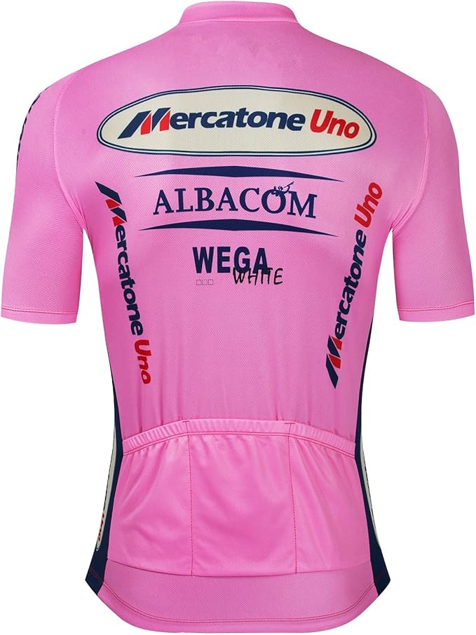 Marco Pantani Retro Team Mercatone Uno Cycling Jersey For Men, Summer Short Sleeve MTB Bike Clothing Bicycle Shirt