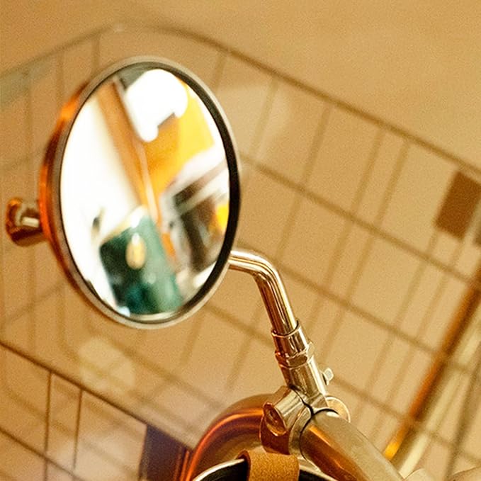 Vintage Bike Mirror Metal bicycle mirrors for handlebars Rearview Mirror Cruiser Bike Mirror Electric Bike mirror Side Mirror Galvanized Steel Frame for The Retro Bike Parts