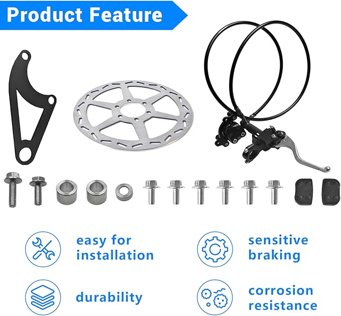 Upgraded Hydraulic Brake DB30 Hydraulic Brake with CT100U Hydraulic Brake Bracket For Coleman CT100U Mini Bike with 180mm Brake Disc