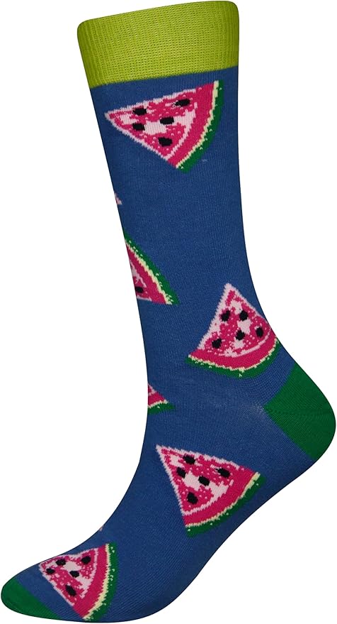 Cansok Men's 2/4 Packs Fun Crazy Novelty Dress Crew Socks