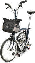 Rhinowalk Handlebar Bag for Brompton Folding Bike, 6.5L Expandable Front Bag with Quick Release Mount, Multiple Pockets, Shoulder Strap & Rain Cover (Black)