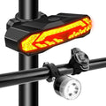 NineLeaf Bike Turn Signals, Turn Signal Kit for Ebike, Bike Turn Signals Front and Rear Auto On/Off Electric Bell Automatic Brake Light Remote Control Rear Light USB Rechargeable IP65 Waterproof