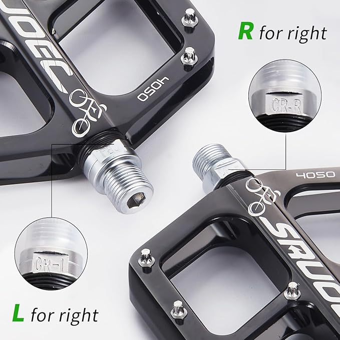 Lightweight Bike Pedals - Non-Slip Mountain and Road Bicycle Pedals for BMX