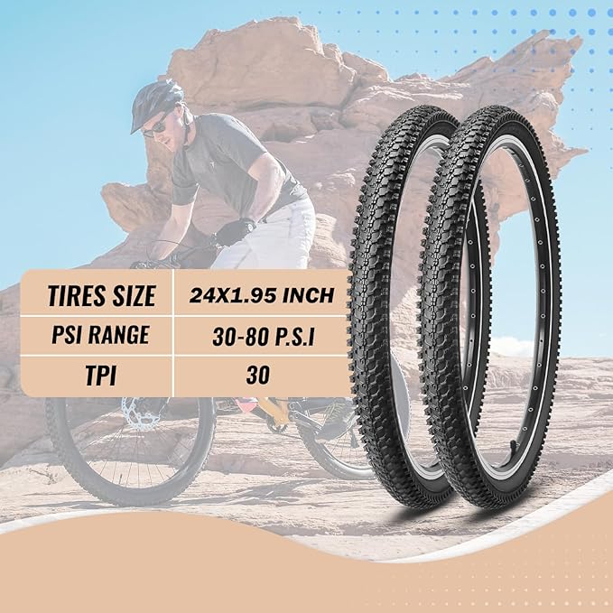 MOHEGIA Mountain Bike Tires - 20/24/26/27.5 Inch Folding MTB Bicycle Tires Replacement,Steel Bead All-Terrain and High-Performance Durable for Off-Road,Street & Trail Adventures