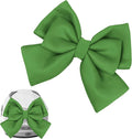 Bow Helmet Accessory, 8.07"x11.22" Stylish Motorcycle Helmet Bow Decoration for Women, Removable Cute Fashion Ribbon Bows Ornament for Motorcycle Scooter E-Bike Helmets (Green)