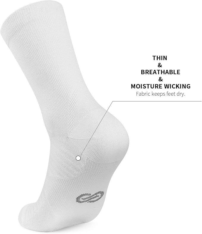 PAPLUS Compression Athletic Crew Socks (6 Pairs) for Men & Women