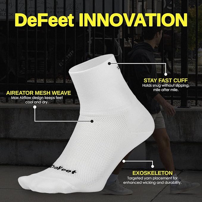 DEFEET | Aireator 3" Patterned Cycling Socks | For Biking, Running, & Everyday Adventures