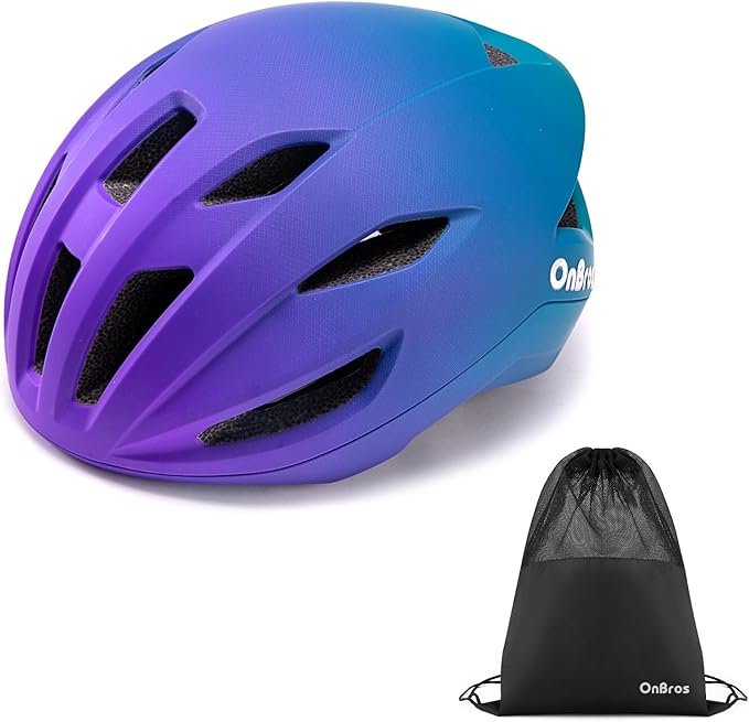 Adult Cycling Bike Helmet, OnBros Lightweight Unisex Bicycling Helmets for Men and Women, Adjustable Fit CPSC Certified Bicycle Helmet