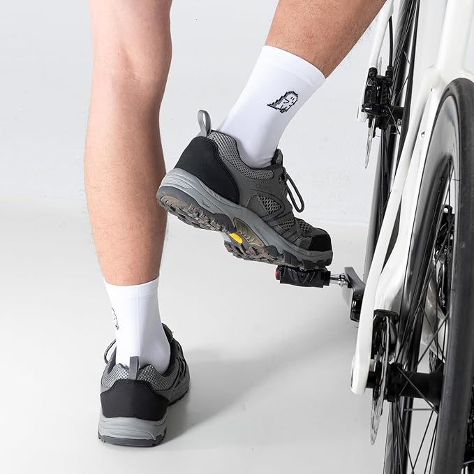 ROCKBROS Aerodynamic Cycling Socks with Wear-resistant Heel, VNS Halloween Series Breathable Athletic Crew Socks, 2 & 3-Pack