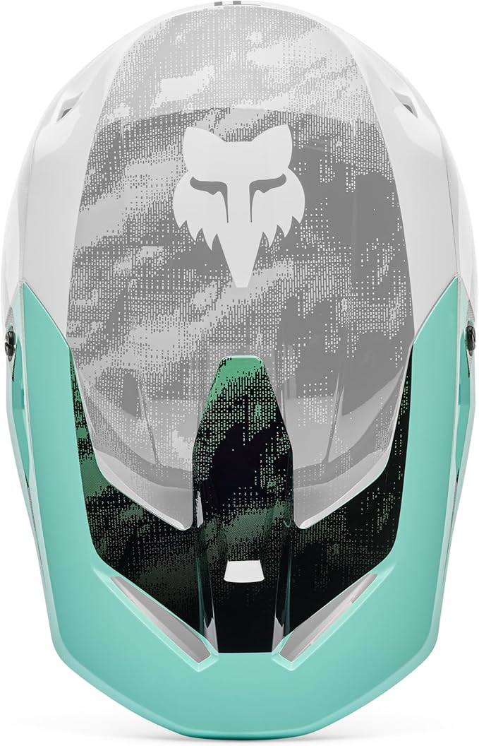 Fox Racing V1 Helmet Motocross Dirt Bike Visor, Turquoise Kairos, Large