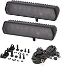 YCHOW-TECH 6 Inch LED Light Bar, 2PCS 120W Off Road Driving Fog Lights with Wiring Harness Kit Flood Diffusion Beam Backup Light LED Pods Bumper Work Lights for Truck Bike UTV ATV Boat