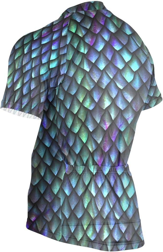 Men's Cycling Bike Jersey Short Sleeve Moisture Wicking, Breathable, Quick Dry Biking Shirt with 3 Rear Pockets