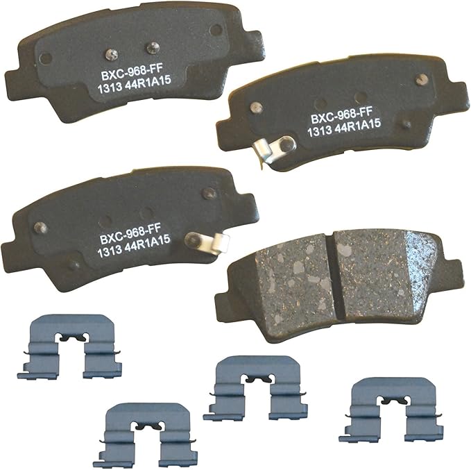 Bendix Premium SBC1313 Ceramic Rear Brake Pads for Hyundai Accent 2012, Azera 2011-2010, Elantra 2010, Sonata 2010-2008, Kia Amanti 2009-2007, Rio 2012, Soul 2013-2010