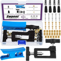 Swpeet 50Pcs BH59 Disc Brake Cable Hose Cutter with Bicycle Hydraulic Hose Fitting Insert Tool and Hydraulic Hose Cutter Assortment Kit, Needle Driver Insertion Tool Install Brake Olive and Inserts