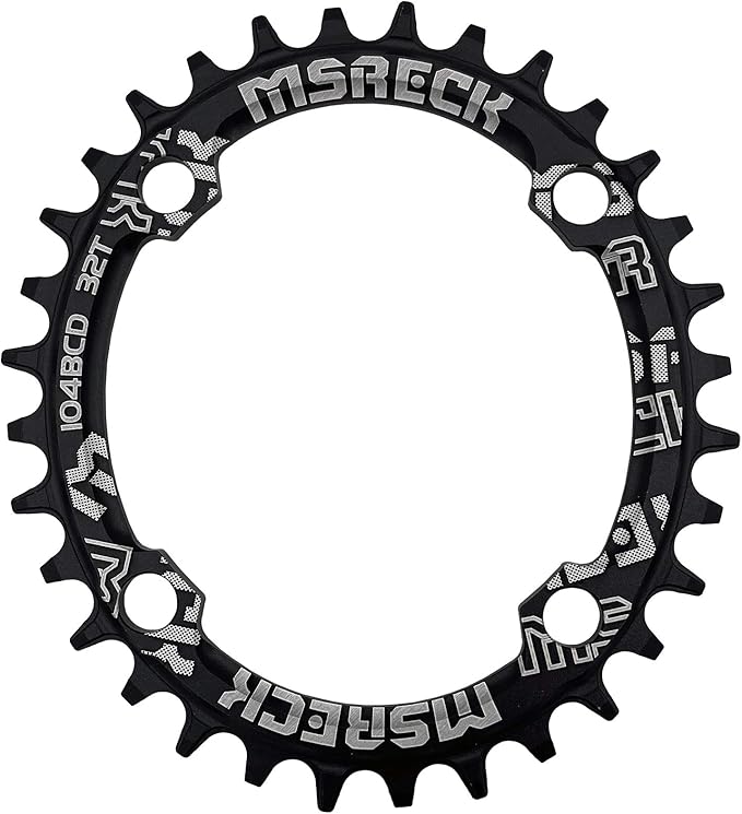 Round Oval Chainring 104 BCD 32T 34T 36T 38T 40T 42T 44T 46T 48T 50T 52T Narrow Wide Single Chain Ring for Road Bikes, Mountain Bikes, BMX MTB Bike
