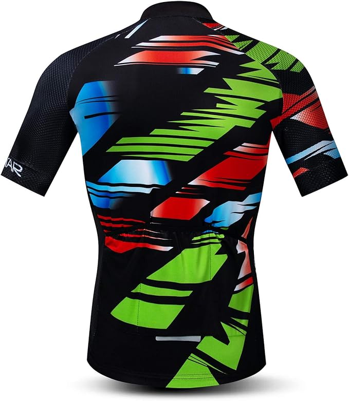 New Pro Full Zipper Men's Cycling Jersey Short Sleeve Riding Shirt USA