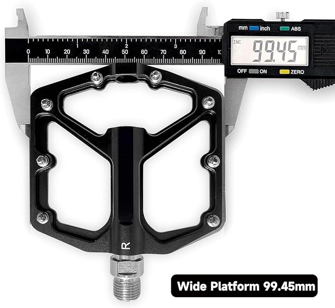 Mountain Bike/MTB Pedals Bicycle Platform Pedals Axle 9/16 inch Sealed Bearing Super Anti-Slip Aluminum Alloy with Cr-Mo Steel Axle for Road Bike/MTB/BMX/Gravel Bike/City Bike/E-Bike
