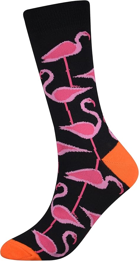 Cansok Men's 2/4 Packs Fun Crazy Novelty Dress Crew Socks
