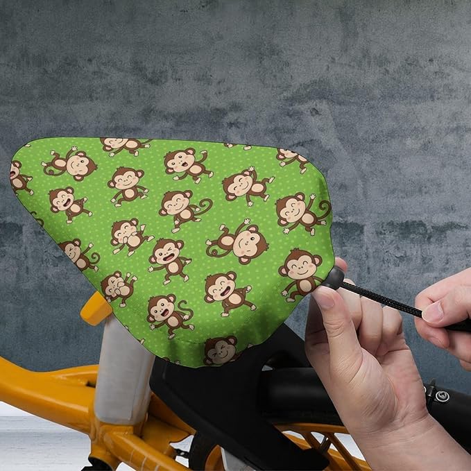 Adjustable Exercise Bike Seat Cover, Soft Cushion Indoor Outdoor Dust Resistant Protection