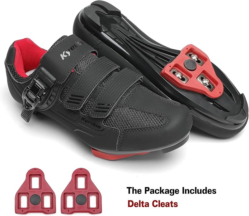 Unisex Cycling Shoes Compatible with Peloton Bike Shoes Indoor Clip in Peleton Road Bike Riding Racing Biking Shoes with Delta Cleats for Mens Womens Indoor Outdoor Bike Pedal
