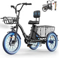 Electric Tricycle for Adults, Peak 1200W Electric Trike, Foldable Electric Bike with 468Wh/720Wh/960Wh Removable Battery, Step-Thru 3 Wheel Electric Bikes for Women Men, 20 Tire