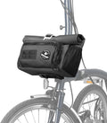 Rhinowalk Bike Handlebar Bag for Brompton Folding Bike Quick Release Bicycle Front Bag with Shoulder Strap Rain Cover for Urban Cycling