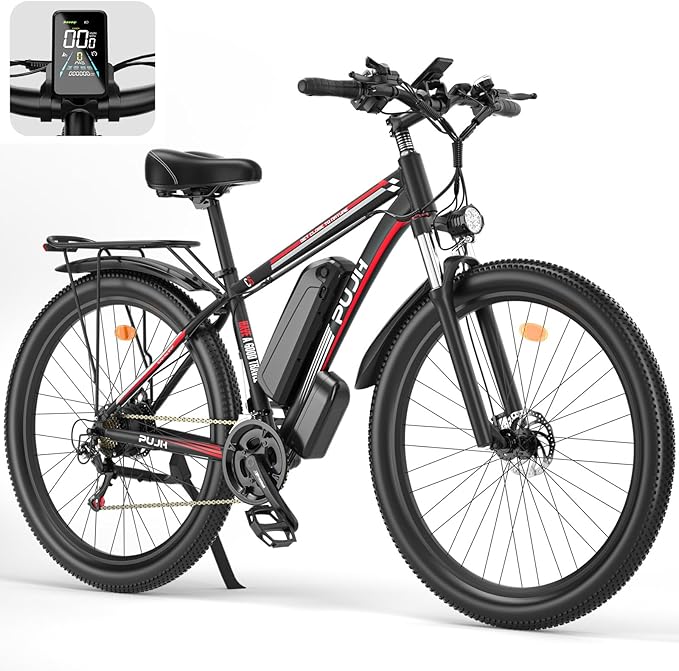 2000W Electric Bike for Men Women 48V 17.5Ah Battery, 29'' Fast Ebike,Max 34 Mph to 80 Miles, Front Suspension Class 3, Snow Off Road Commuter Mountain E-Bike for Adults