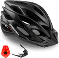 Basecamp Bike Helmet for Women Men with LED Safety Light Removable Sun Visor Lightweight Bicycle Helmet Adjustable Breathable Mountain & Road Cycling Helmets for Adult
