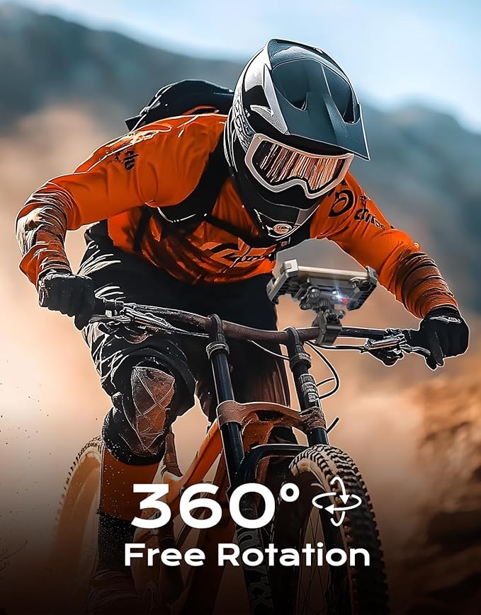 2026 Upgrade Motorcycle Phone Mount [Anti-Shake & Vibration Dampened], Super Stable Bike Phone Holder for iPhone 17/16/15/14 & 4.7-6.8" Phones, Phone Holder for Bike/Bicycle/Motorbike/Scooter