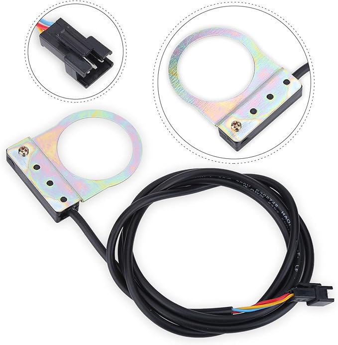 Pedal Assist Sensor, 12 Magnets Electric Bikes Sensor, Steel Pedal Assist Kit, Precise Electric Bike Speed Sensors with 43.3in Cable Length for Mountain Bike, PAS System