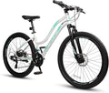 24/26 Inch Mountain Bike for Women & Girls, Twist Shifter, Dual Disc Brakes, Lockout Fork, 2.35" All Terrain Tires, Low Step Steel Frame, 85% Pre-Assembled