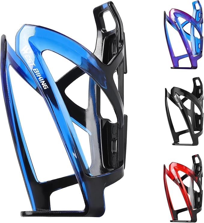 West Biking Bike Water Bottle Cages Ultra-Light Durable PC Bicycle Bottle Holder with Screws Tool, Easy Installation Bicycle Drink Cup Holders Cycling Kettle for MTB Road Bikes