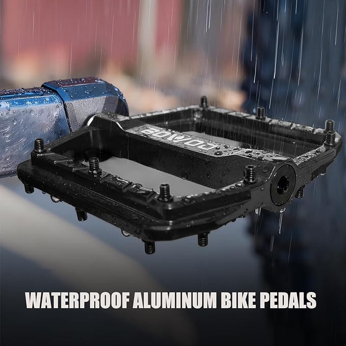 Bike Pedals 9/16" Lightweight Non-Slip Bicycle Platform Pedals - Fits Most Adult Bikes & Mountain Bikes &MTB, Road Bikes and Slip-Resistant Design