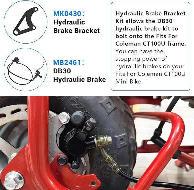 Hydraulic Brake Bracket Kit Fits For Coleman CT100U Mini Bike