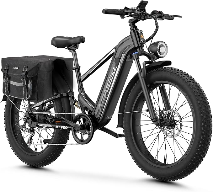 LEONX M2 Pro Electric Bike,1800W Motor Electric Bike for Adults, 26'' x 4.0'' Fat Tire Ebike with 48V 17.5AH Battery, 36MPH 85Miles Long Range Electric Mountain Bike, Up to 110 Nm