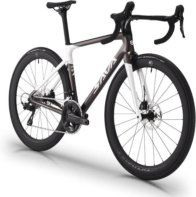 SAVADECK SLR7S Carbon Road Bike, T800 Carbon Fiber Frame Racing Bicycle with Shimano 105 R7120 24 Speed Groupset and Hydraulic Disc Brakes, Ultra-Light Carbon Bike