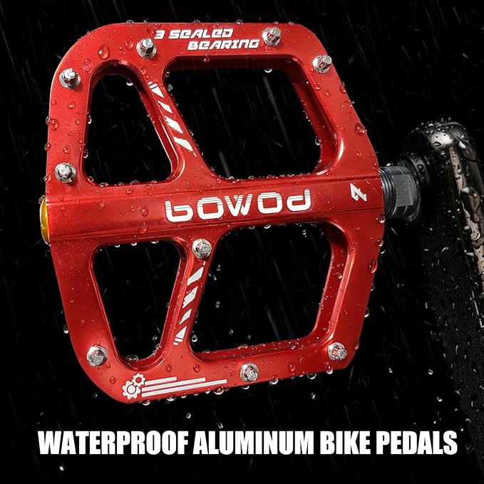 Bike Pedals 9/16" Lightweight Non-Slip Bicycle Platform Pedals - Fits Most Adult Bikes & Mountain Bikes &MTB, Road Bikes and Slip-Resistant Design