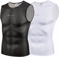 Przewalski Men’s Sleeveless Cycling Undershirt Quick Dry Bike Base Layer Vests Breathable Bicycle Jerseys Biking Tank Tops