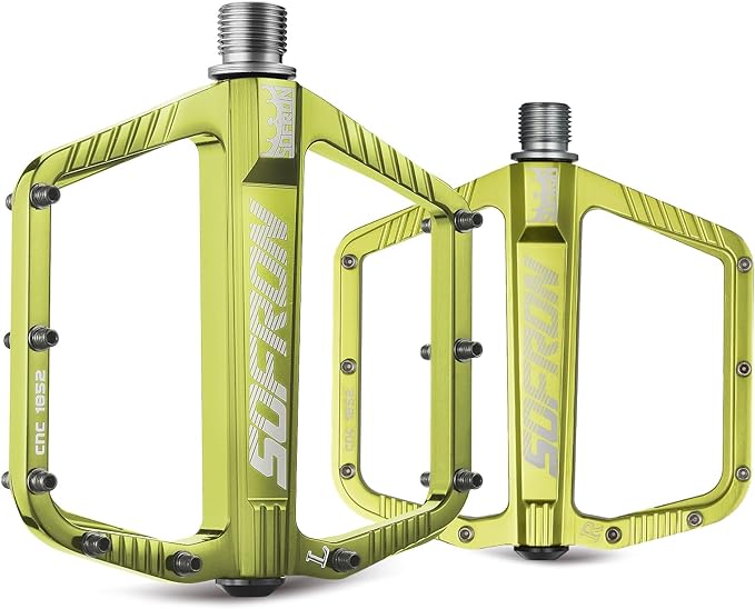 MTB Bike Pedals, Lightweight Mountain Bicycle Pedals for BMX/Road Bikes -Universal Aluminum Alloy Large Platform Pedal