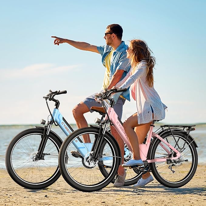 1000 Peak Electric Bike for Adults,up 80 Miles Removable Battery Ebike, 26" Electric E Bike with 7-Speed,Adult Electric Bicycles for Commute Beach Snow Womens/Man All Terrain