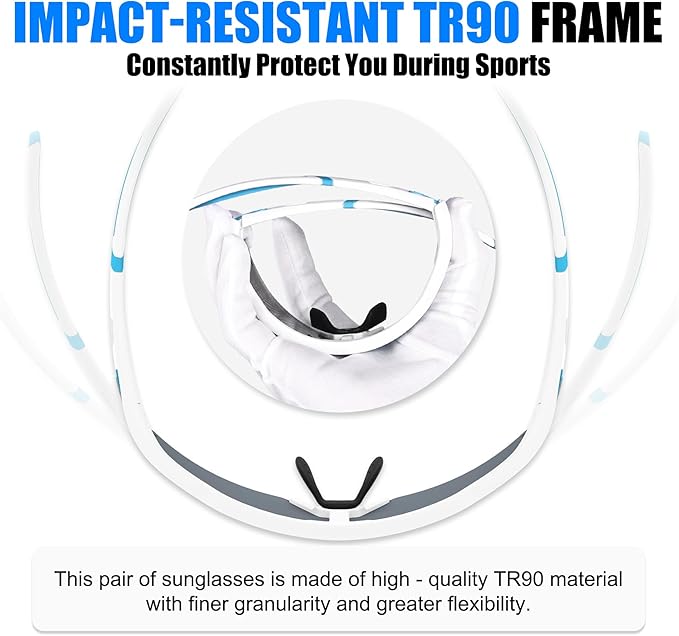 X-TIGER Polarized Cycling Glasses with 5 Interchangeable Lenses,MTB Biking Baseball Running Sports Sunglasses for Men Women