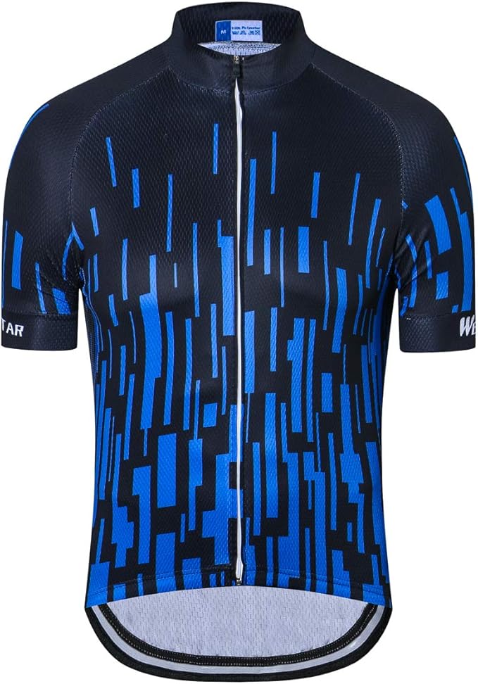 Weimostar Men's Cycling Jersey Short Sleeve Bike Clothing Multicolored Diamond
