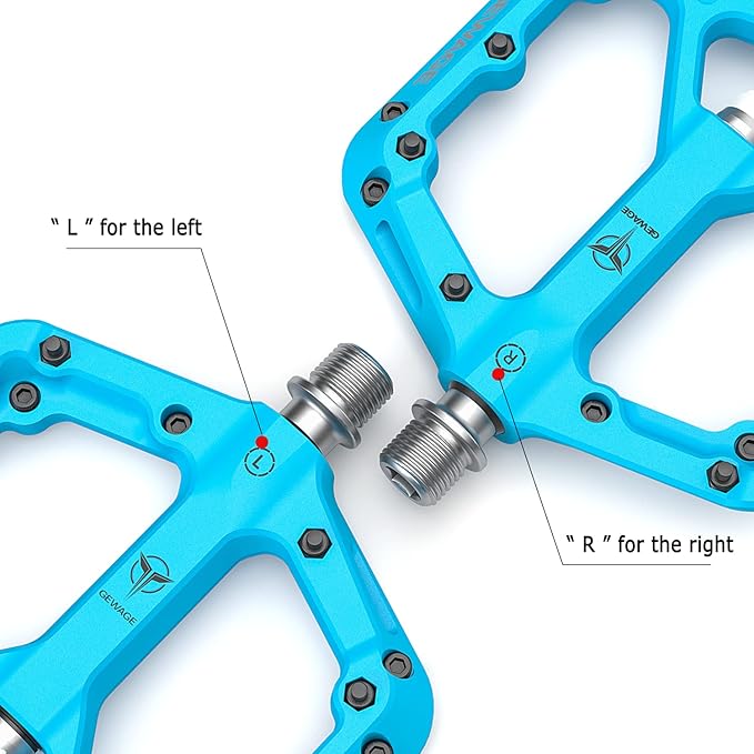Mountain Bike Pedals - 9/16" Nylon Fiber Bicycle Flat Pedals -Bicycle Platform Pedals for Road Mountain BMX MTB Bike