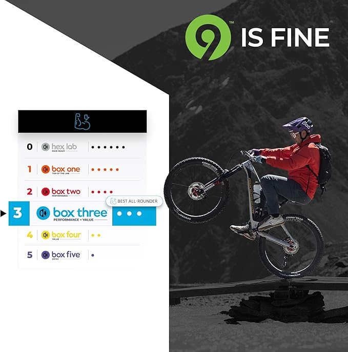Box Three Prime 9 Multi Shift Non E-Bike and Single Shift E-Bike Cycling Groupset 9 Speed 1x Drivetrain Shifter, Rear Derailleur, Freehub Bike Cassette, Chain | Box Components